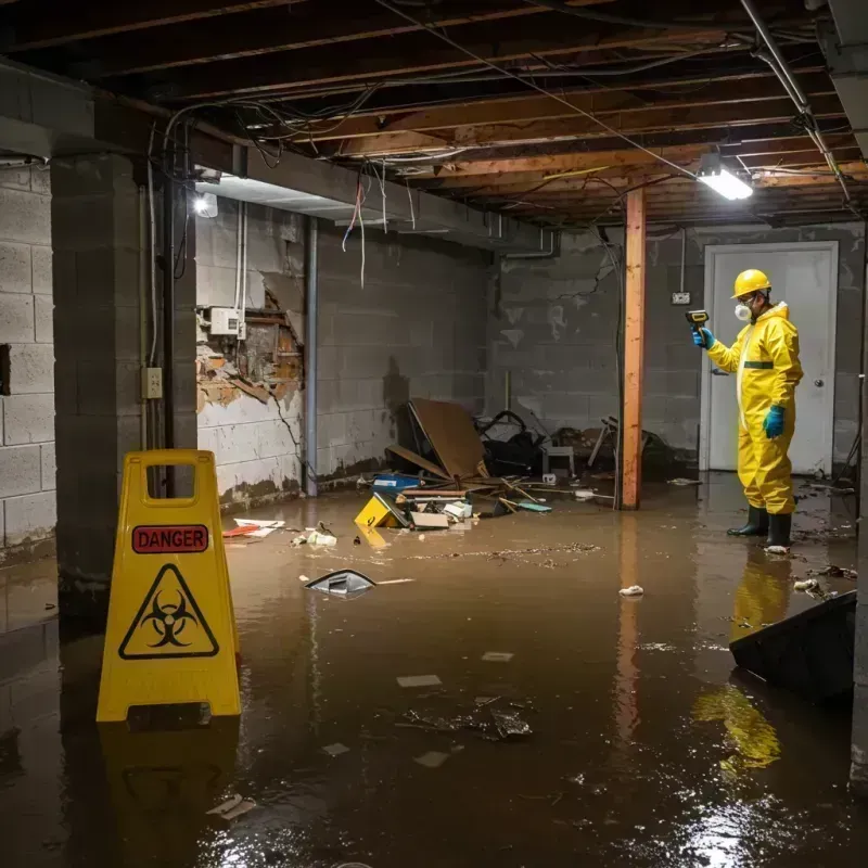 Flooded Basement Electrical Hazard in Santa Rosa, NM Property